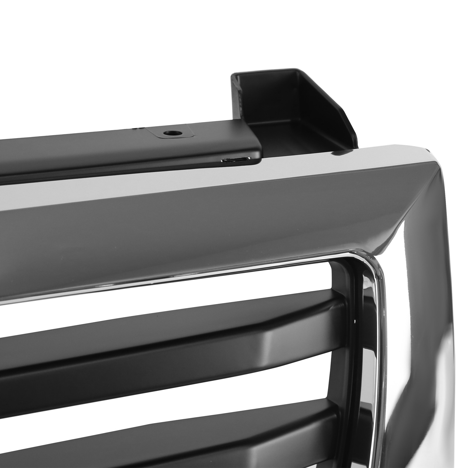 For GMC Sierra 2500/3500 HD 2003-2007 Front Upper Grille Black w/Chrome Shell