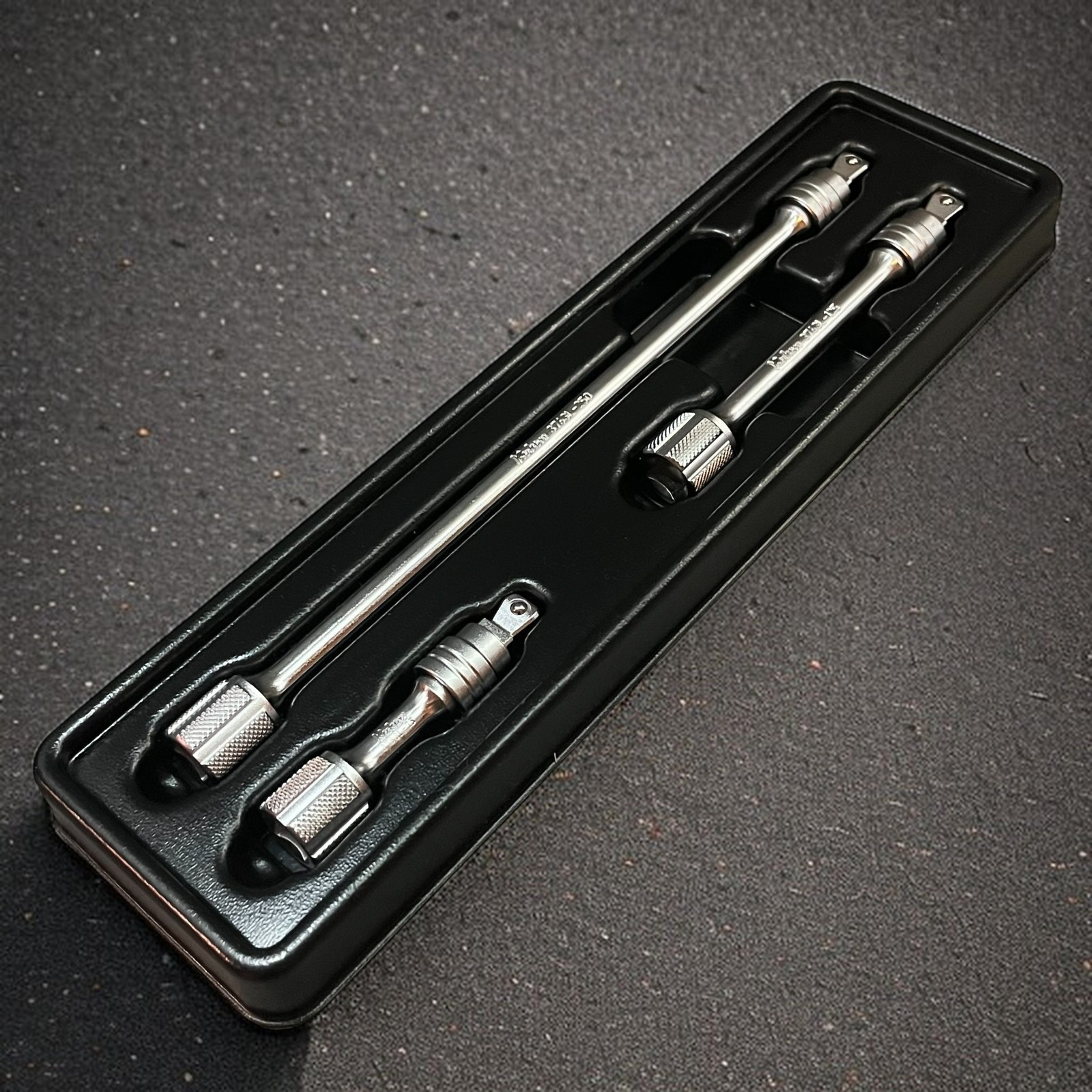 Ko-ken PK3763L/3 3-piece 3/8 Drive Locking Wobble-Fix Extension Bar Set