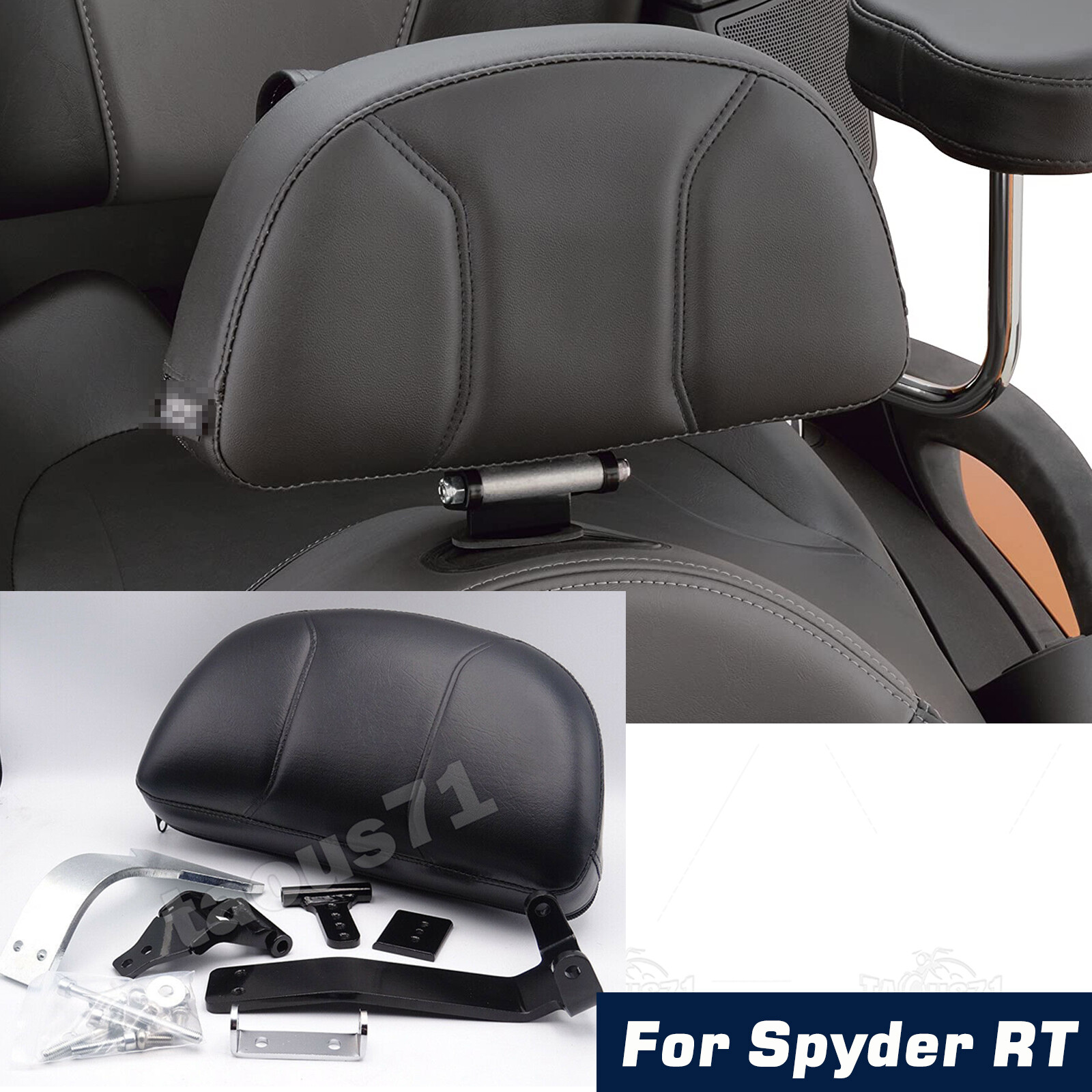 For Can-Am Spyder RT Quick Removable Driver Large Backrest Pad Smart Mount Kit