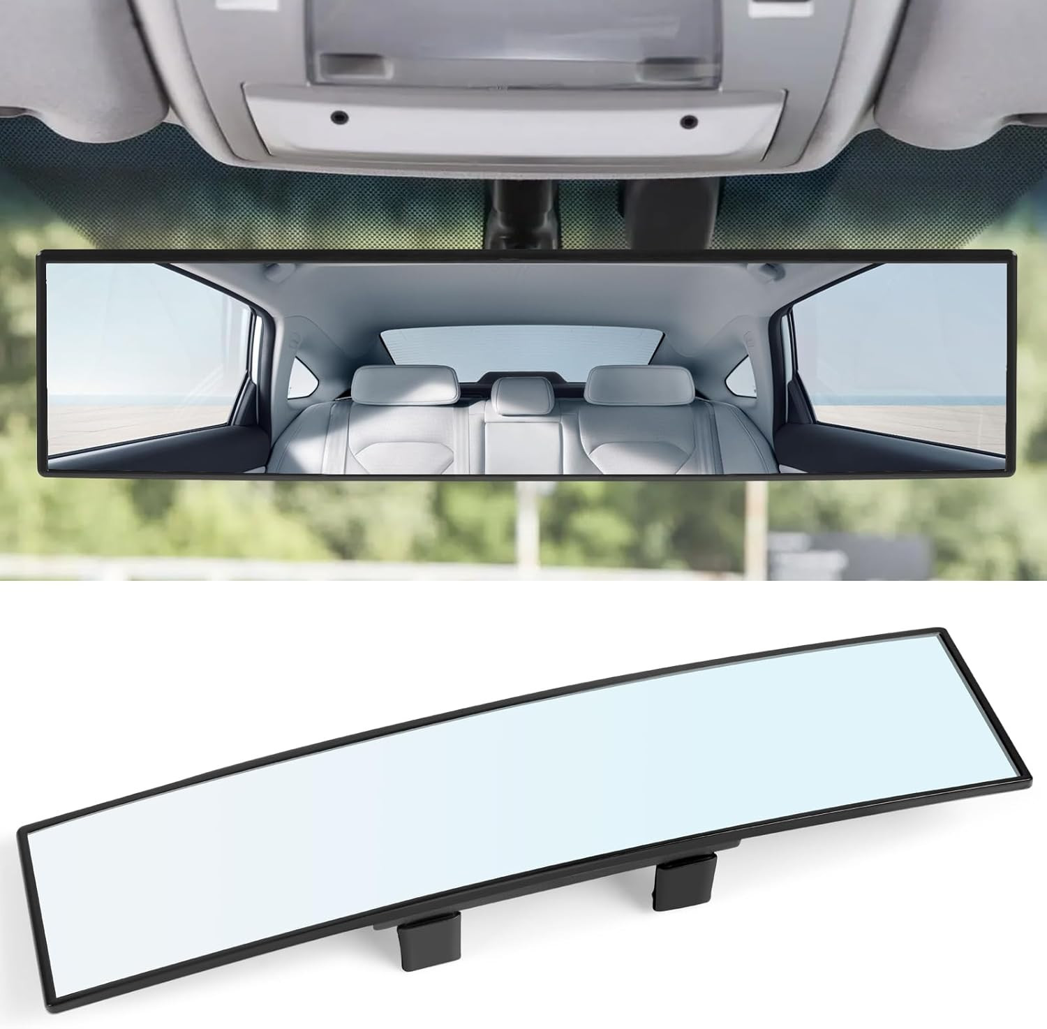 Rear View Mirror Accessories 12 Inch Universal Wide Angle for Cars SUVs Trucks