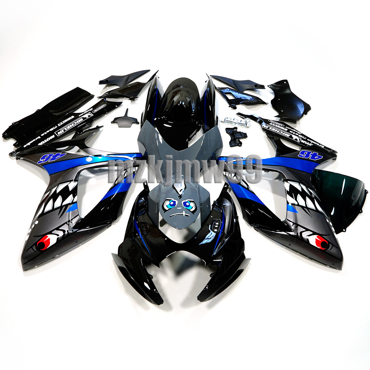 Gray Shark Fairing Kit ABS Injection Molded Bodywork For SUZUKI GSX-8R 2024-2025