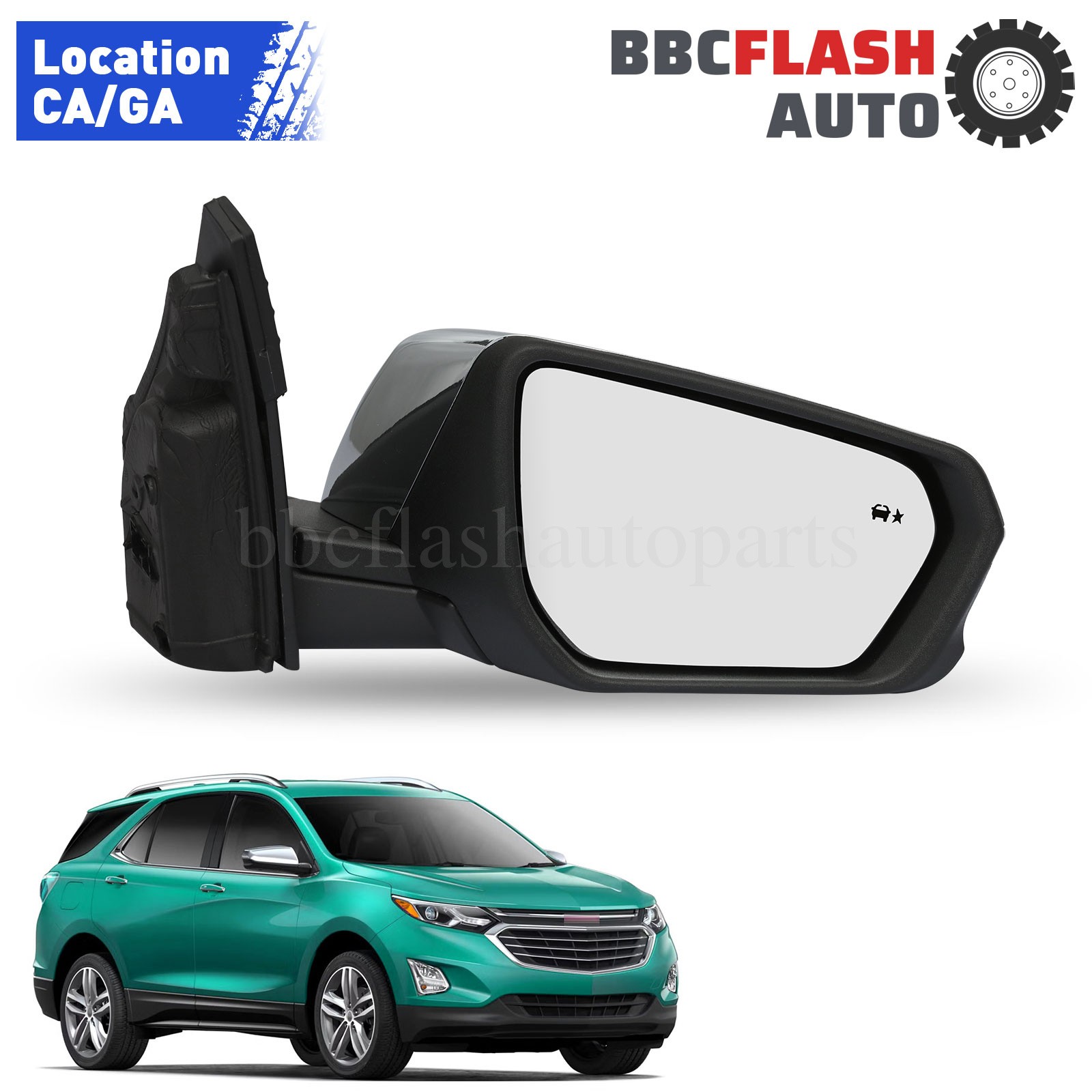 For 2018-2021 Chevrolet Equinox Passenger Right Side Rear View Mirror RH 8 Pin
