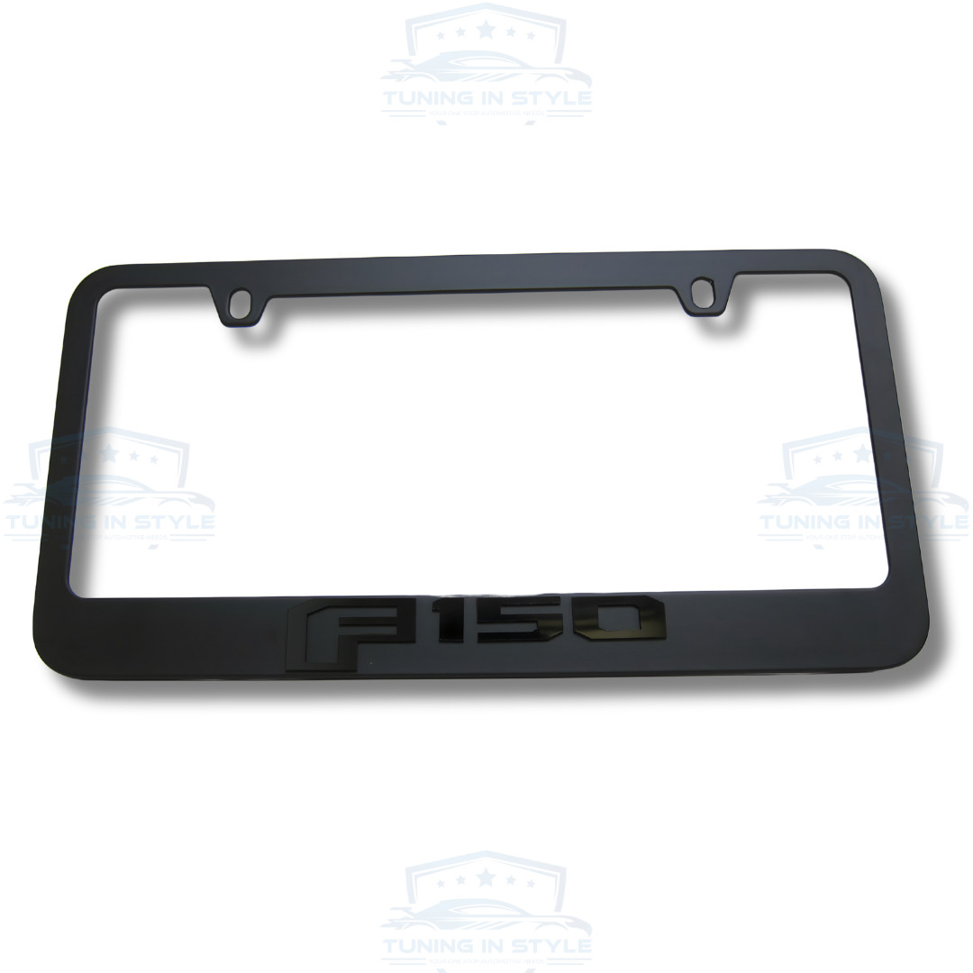 Ford F-150 Logo Stealth Matte Black Carbon License Plate Official Licensed