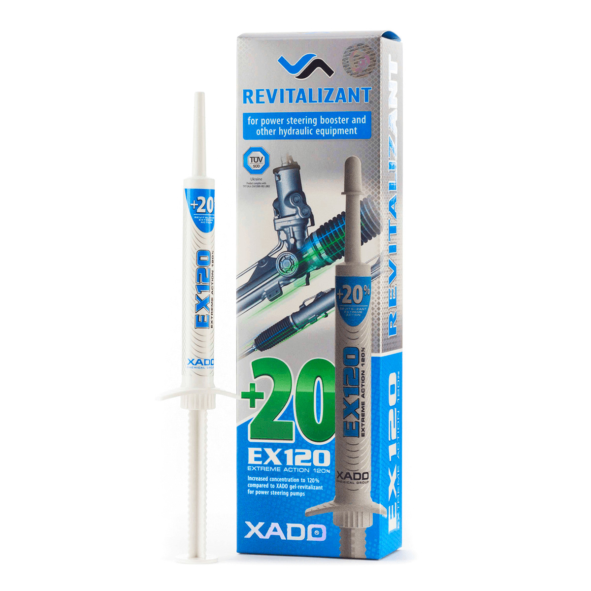 XADO EX120 Power Steering Additive – Protect and Repair Hydraulic Equipment