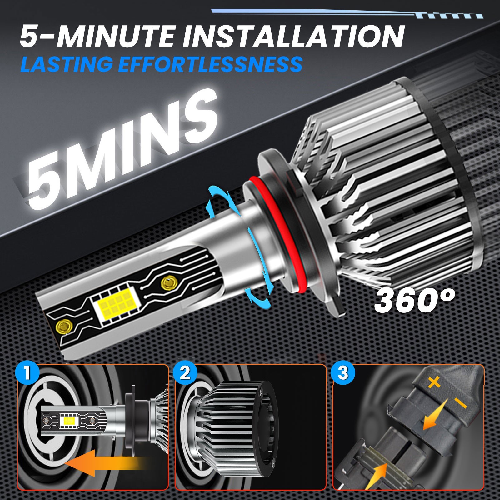 For Chevrolet Silverado 1500 2007-2015 LED Headlight Bulbs Super Bright 80000LM