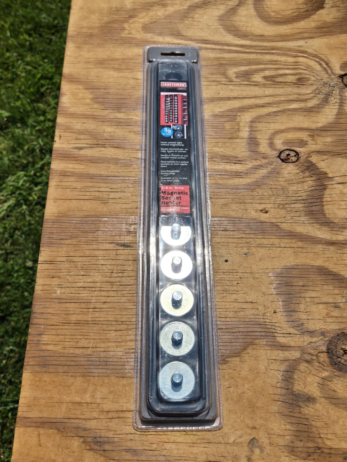 NOS SEARS Craftsman Magnetic Socket Holder Rail 3/8″ Drive 34513 SEALED