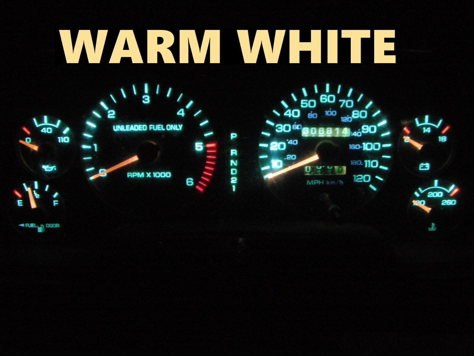 Gauge Cluster LED Dashboard Bulbs Warm White For 1994 1997 Dodge Ram 1500 2500