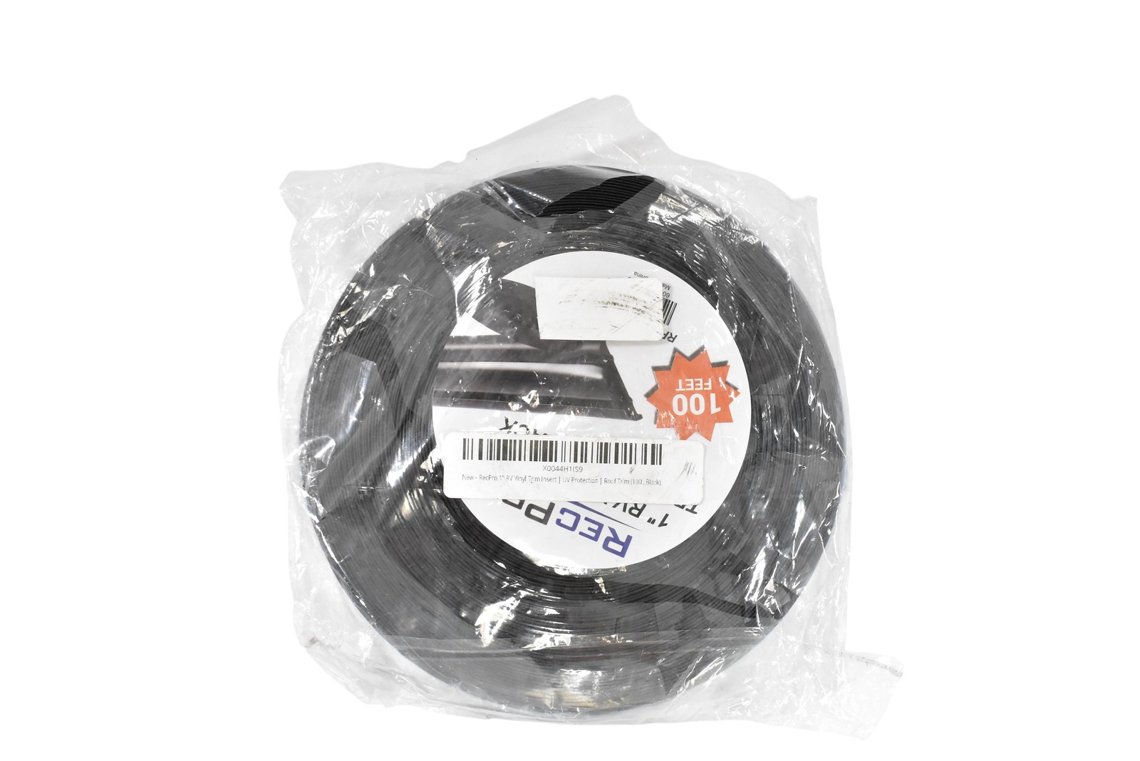 RecPro 1in RV Vinyl Trim Insert Roof Trim 100ft Black UV Protection New