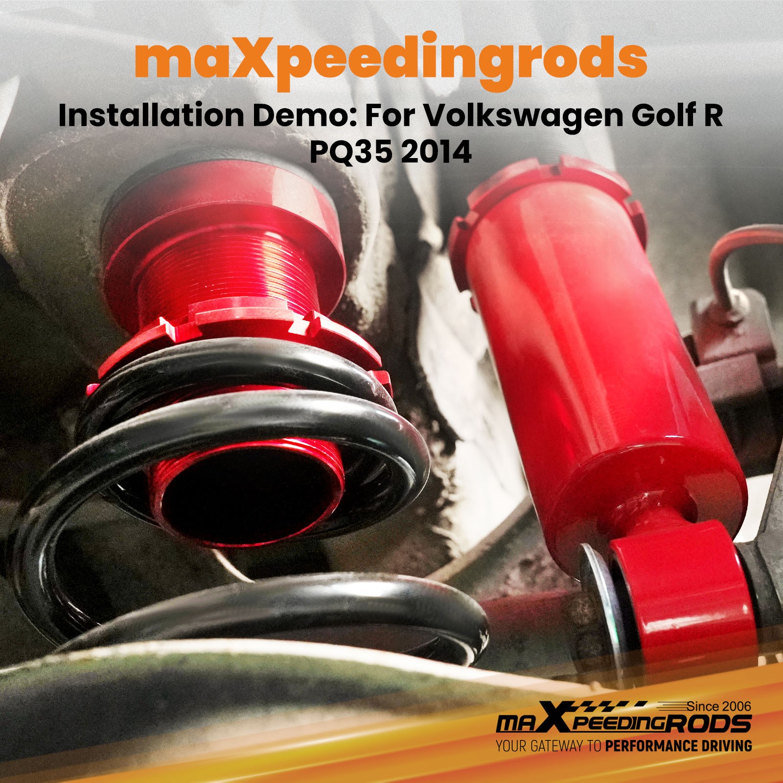 MaXpeedingrods Coilover Shock Suspension Kit for Volkswagen Jetta MK5 MK6 06-17