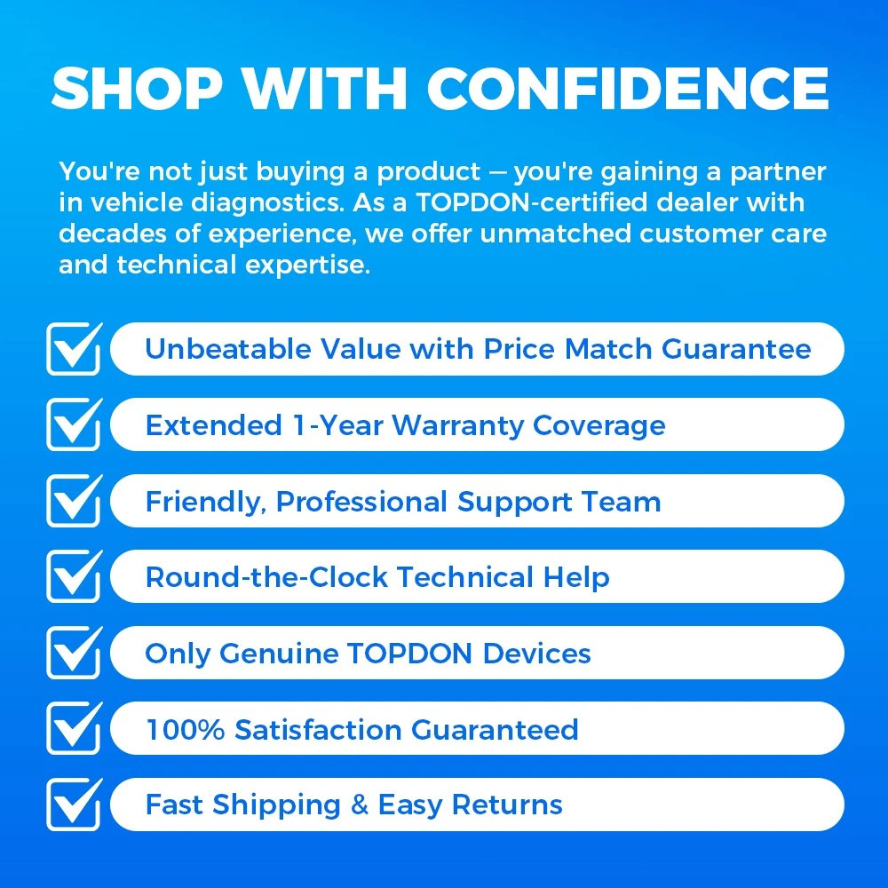 TOPDON ONE Plus 2-Year Official Update 50+ Resets ADAS BMS EV Calibration Tool