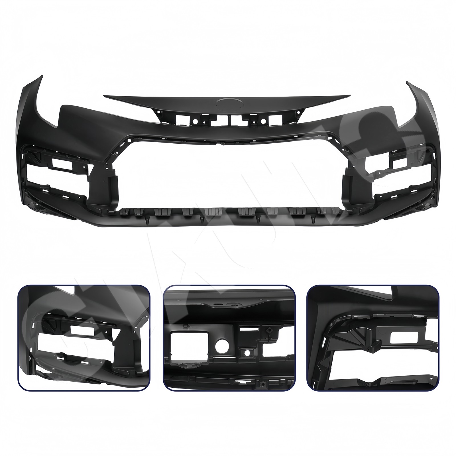 For 2020-2022 Toyota Corolla SE XSE Primed Front Bumper Grille Fog Light Set