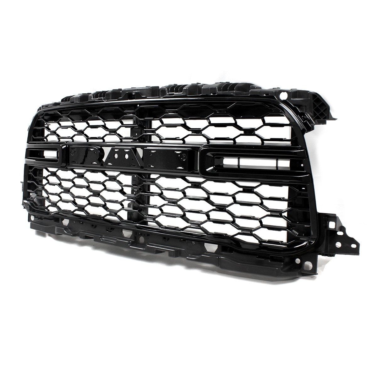 New For 2019-2024 Ram 2500 3500 Tradesman Gloss Black Front Bumper Grille Grill