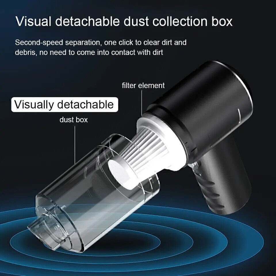 120W Cordless Handheld Rechargeable Vacuum Cleaner Home Auto Wet&Dry Duster