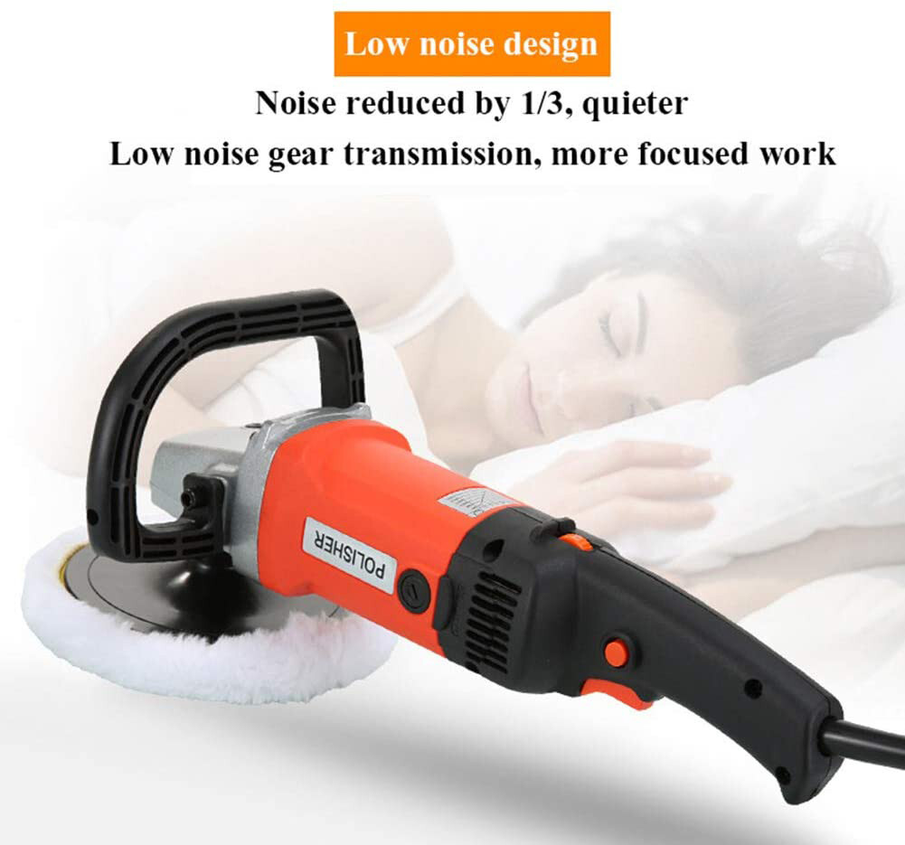 Car Polisher Buffer Sets 8 Variable Speeds with 2 Ergonomic Handle Switch Lock