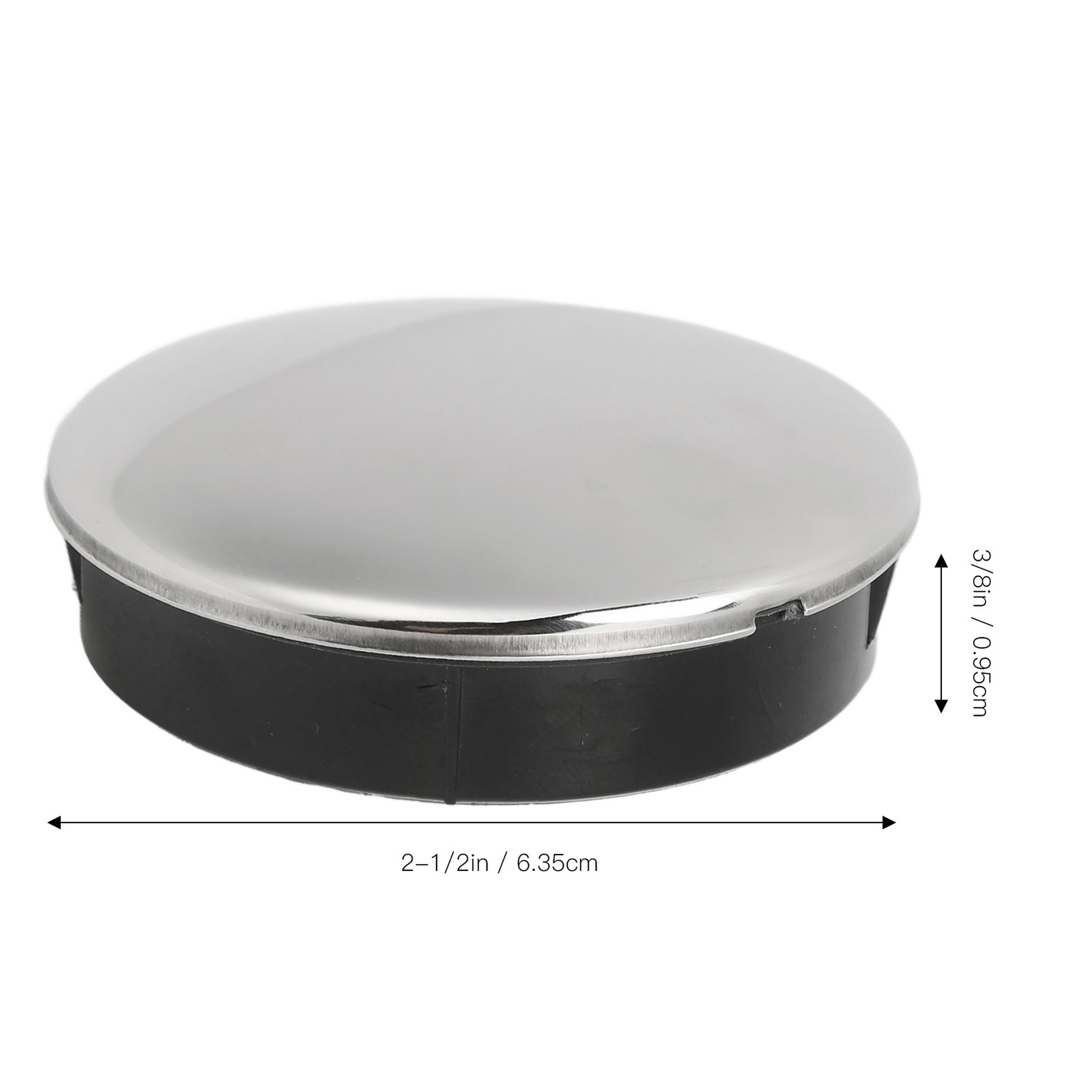 Boat Steering Wheel Center Cap 2.5in/6.35cm 316 Stainless Steel ABS Snap In NEW
