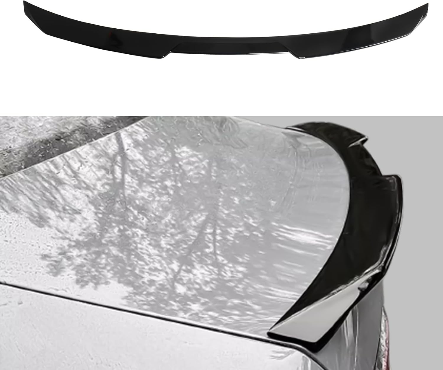 Car Rear Roof Lip UNIVERSAL Spoiler Wing Closs Black Tail Trunk V Styled 45″ US