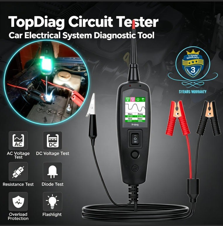 Power Probe Circuit Tester Car Electrical System Diagnostic AC/DC Voltage Tester