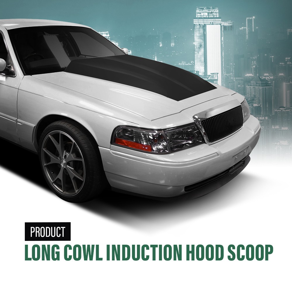 Universal ABS Plastic Cowl Induction Hood Scoop – 38″ L x 4 ½” H x 27″ W