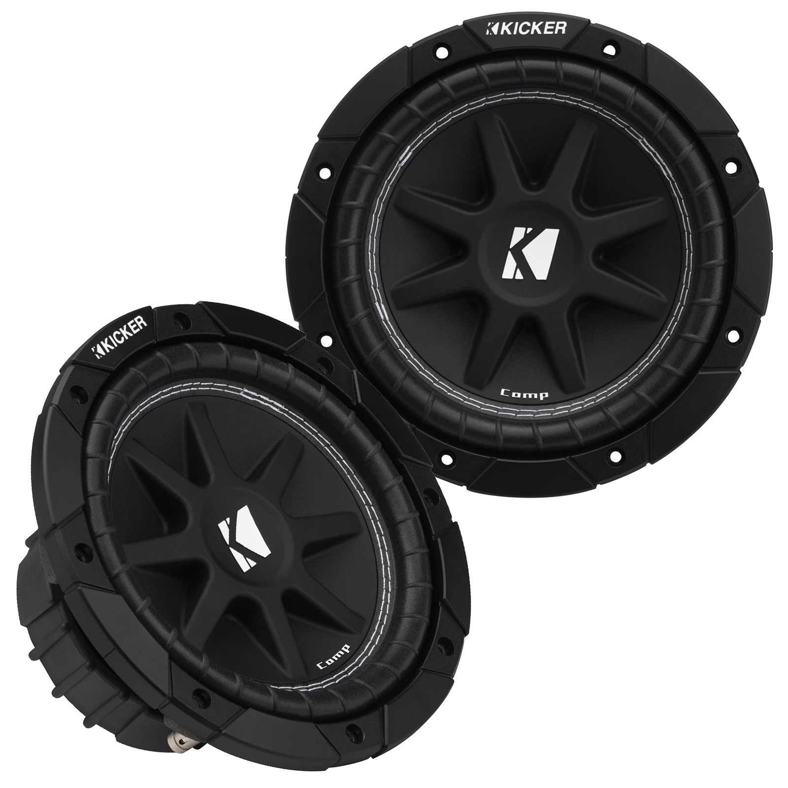 Kicker 43C84 Comp 8 Inch Car Audio Subwoofer 100 Watt RMS 4 Ohm Single Sub Pair