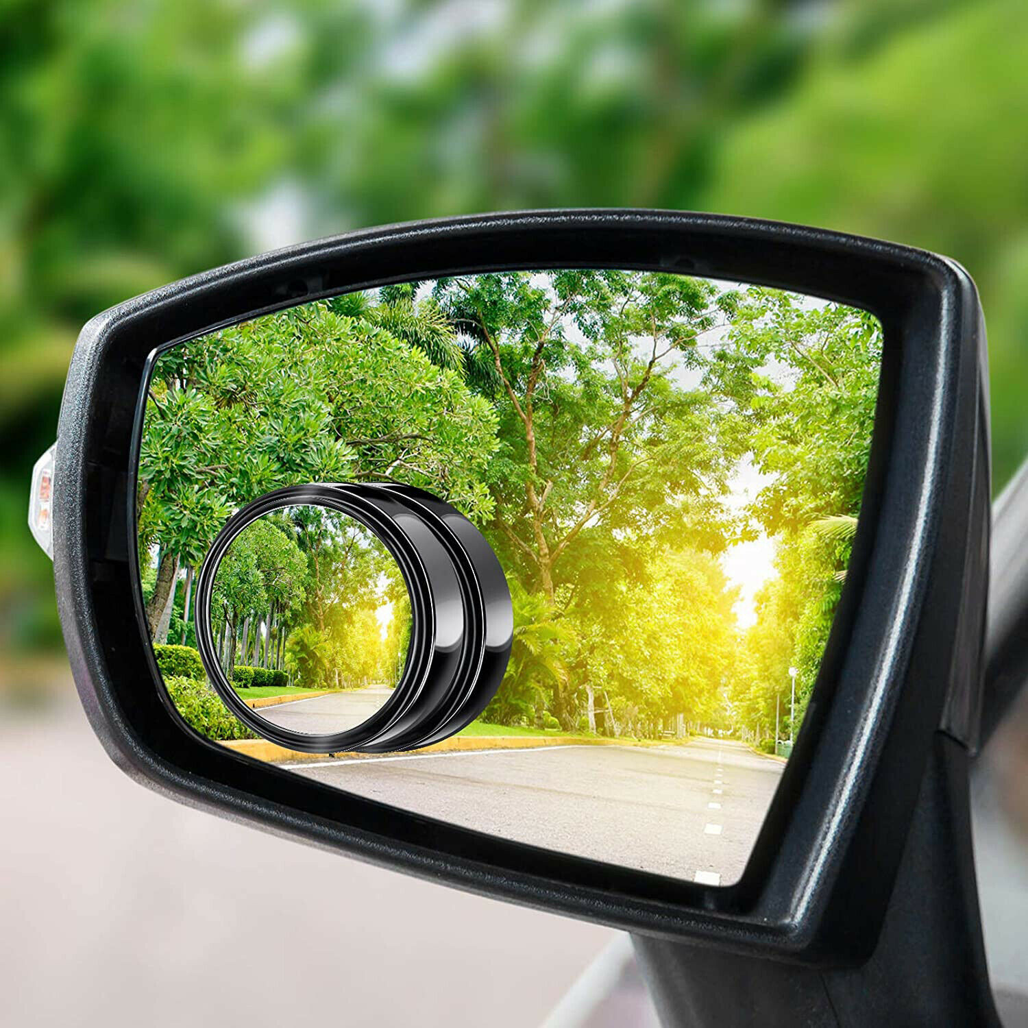 2PCS 360° Side Blind Spot Mirrors Round HD Glass Convex Rear View Mirror for Car