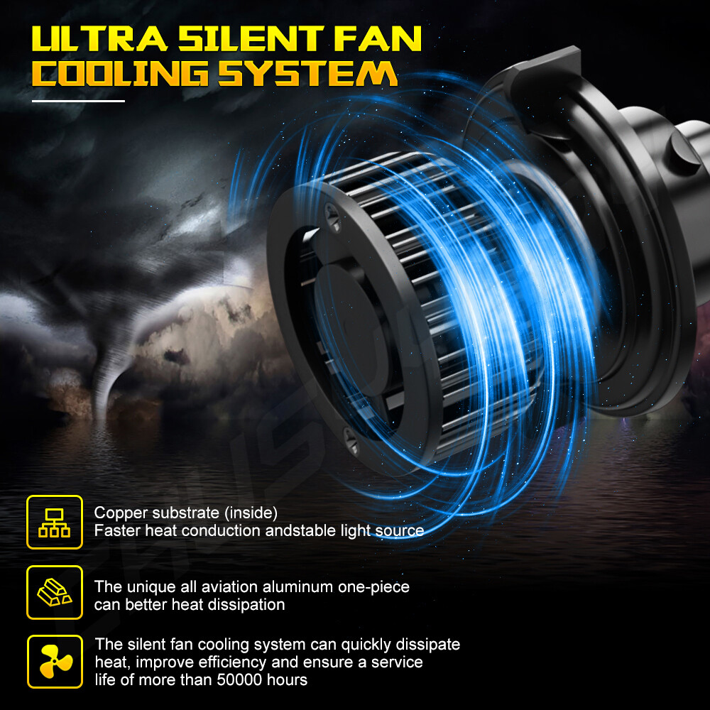 2X H13 9008 Super Bright LED Headlight Bulbs Kit 660000LM 6000K White Hi-Lo Beam