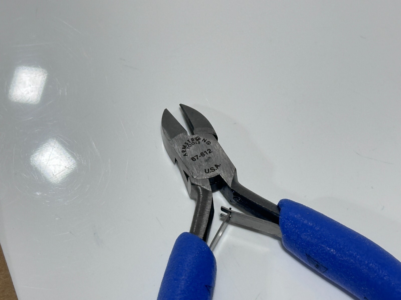 NOS Armstrong Tools USA Mini Blue CUSHION GRIP Diagonal Cutters Pliers, ESD Safe