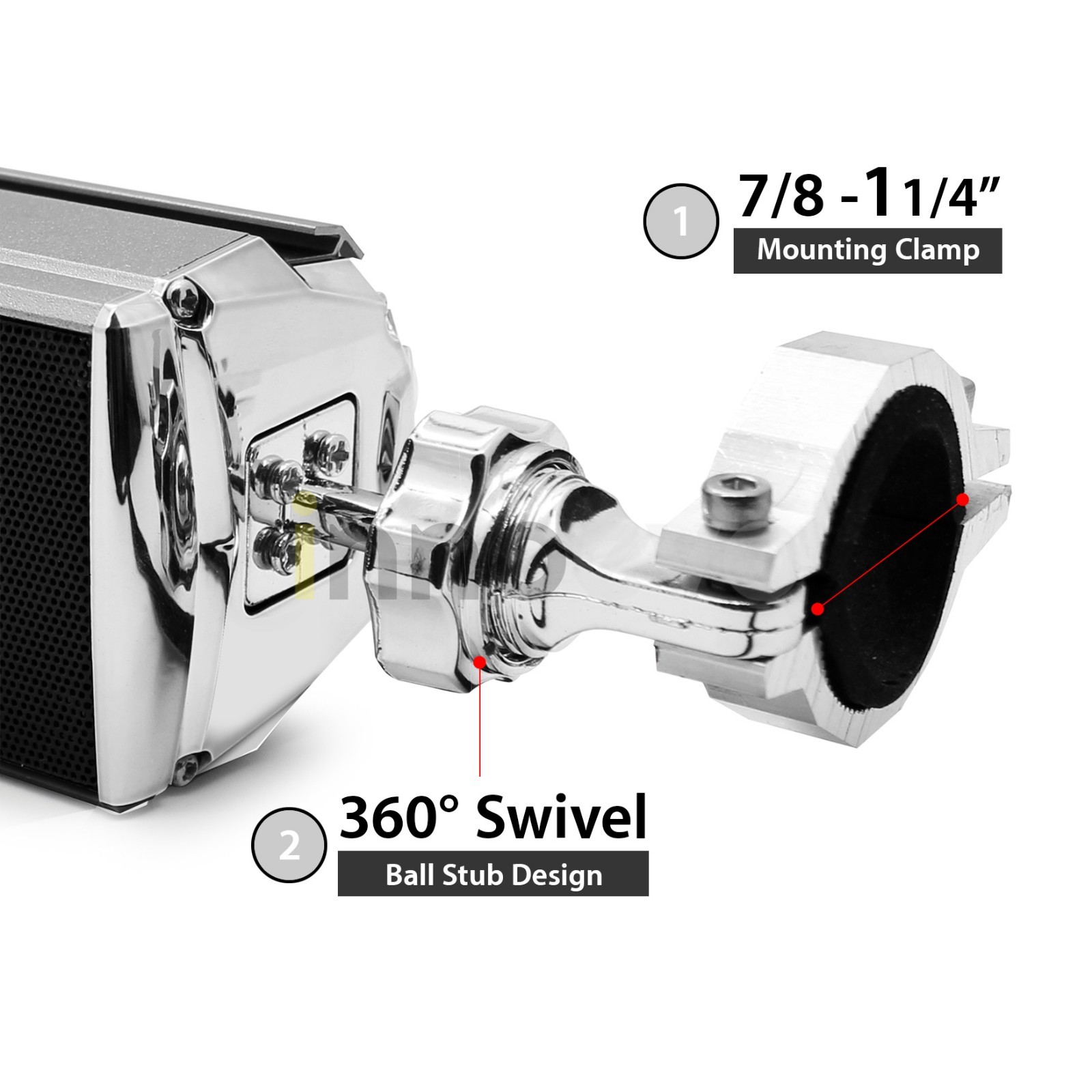 Waterproof Bluetooth Motorcycle Stereo Speaker Audio System MP3 USB AUX FM Radio