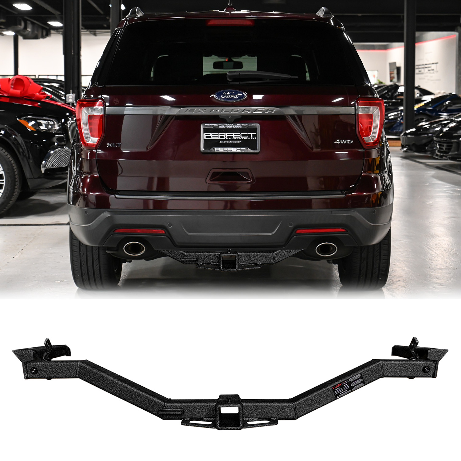 Vijay For 2011-2019 Ford Explorer Class 3 Trailer Hitch 2″ Rear Tow Receiver