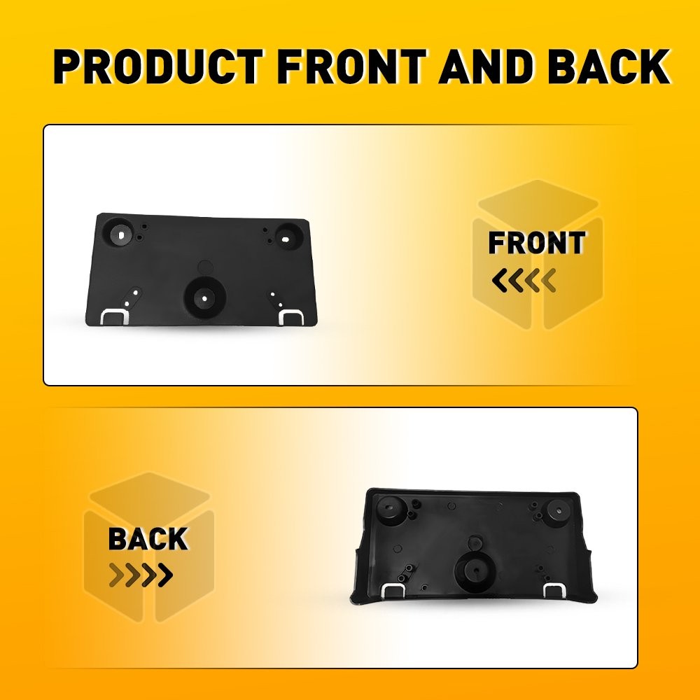 Front License Plate Mount Bracket Holder Plastic Fits 2025 Ford Explorer Black