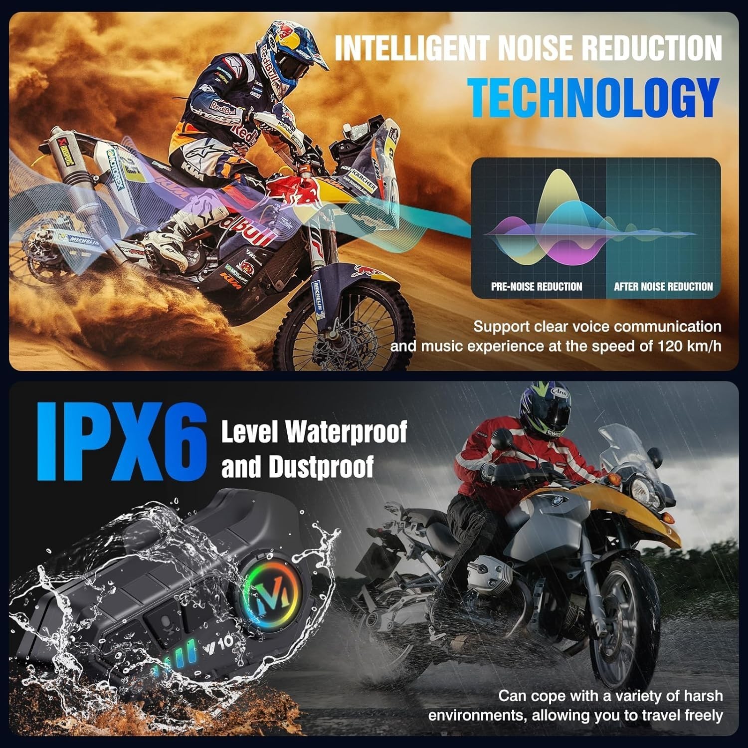 Motorcycle Helmet Headset Wireless Bluetooth Headphone Speaker Hands-Free