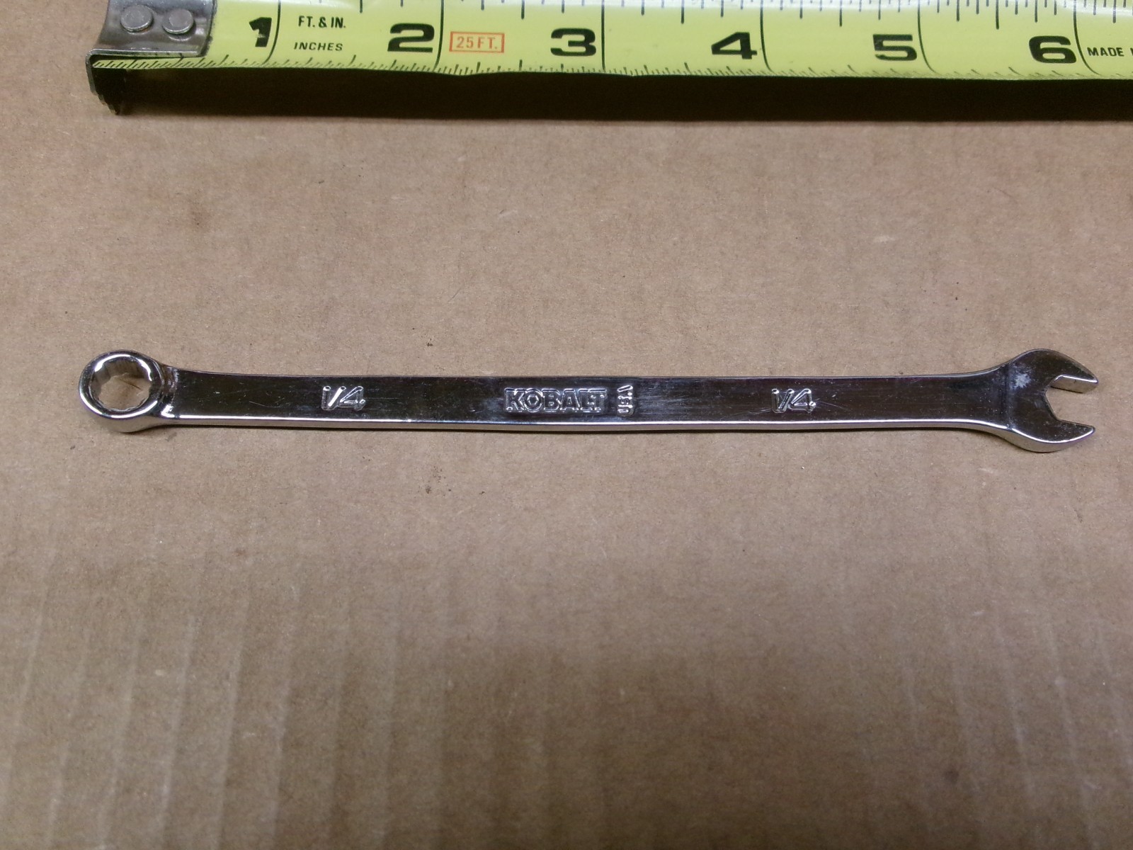 First Generation Kobalt USA 1/4″ 12-Point Combination Wrench No 01100