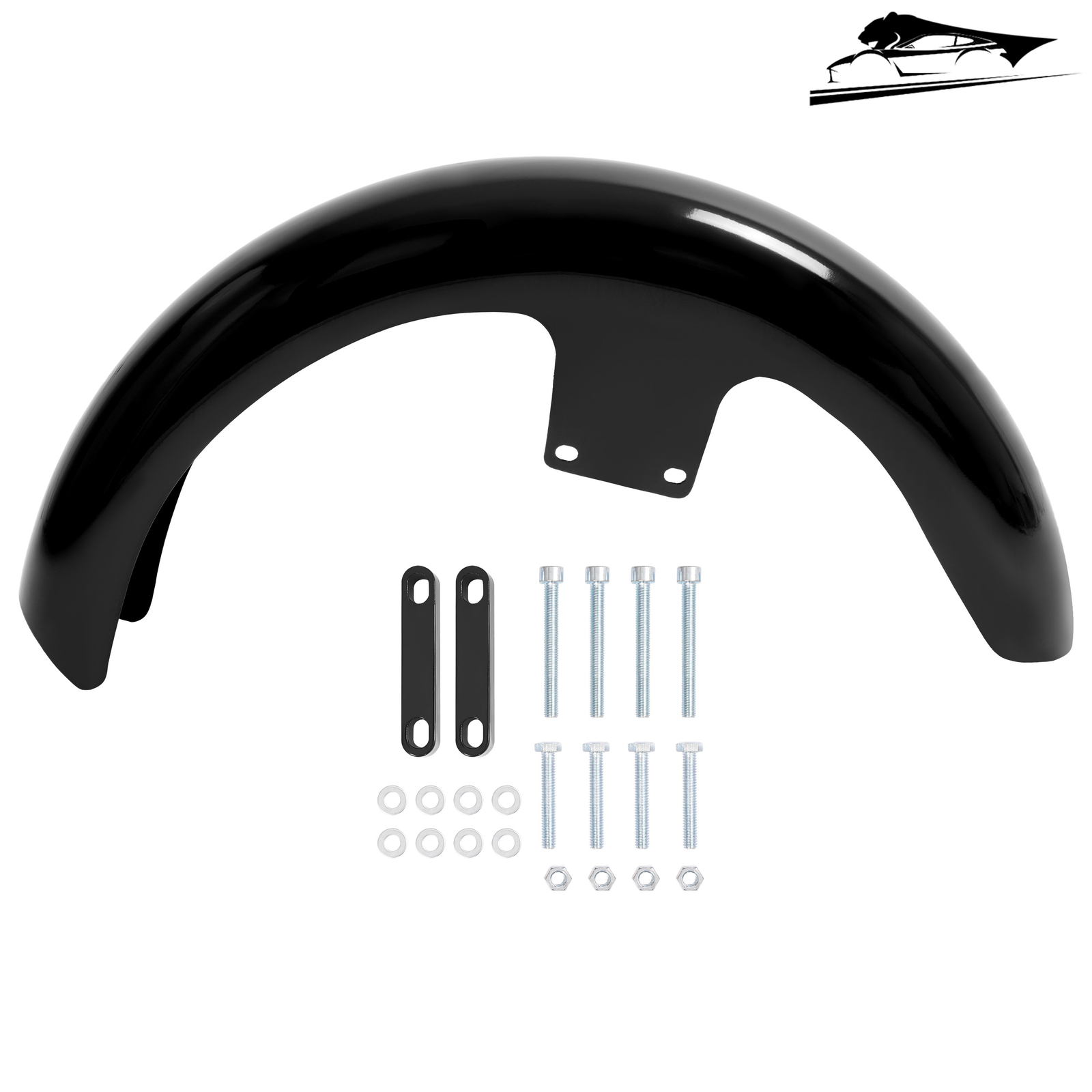 For Harley Touring Street Glide Custom Baggers Black Steel 21″ Wrap Front Fender