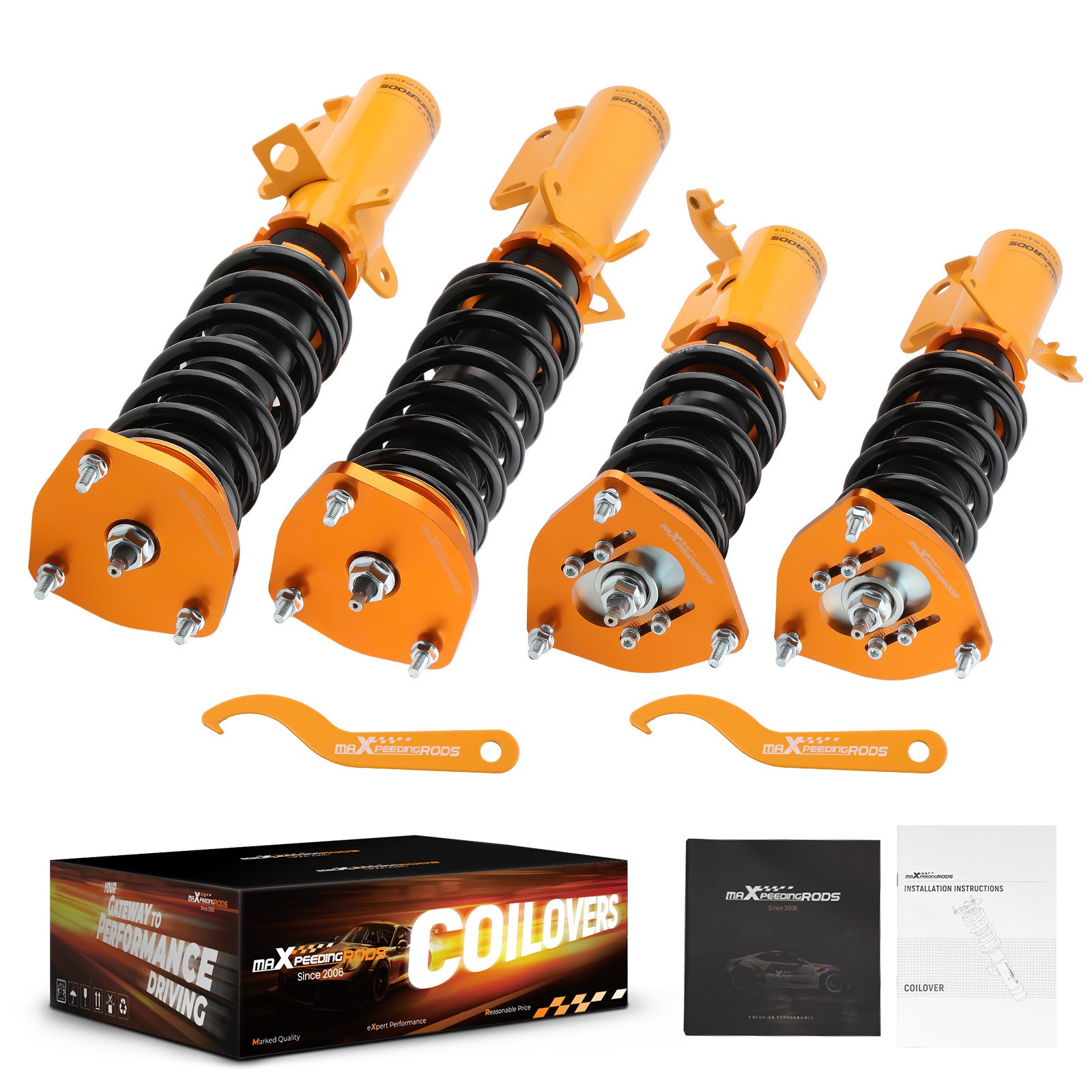 MaXpeedingrods Coilover Kit w/ 24-Way Adj. Damping For Toyota Corolla 1988-2002