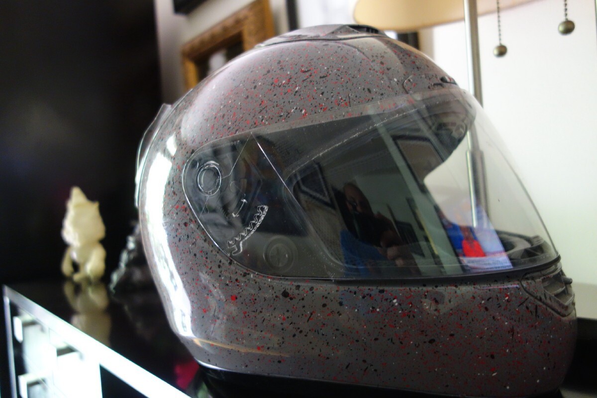“Untitled” original painted motorcycle helmet by Futura