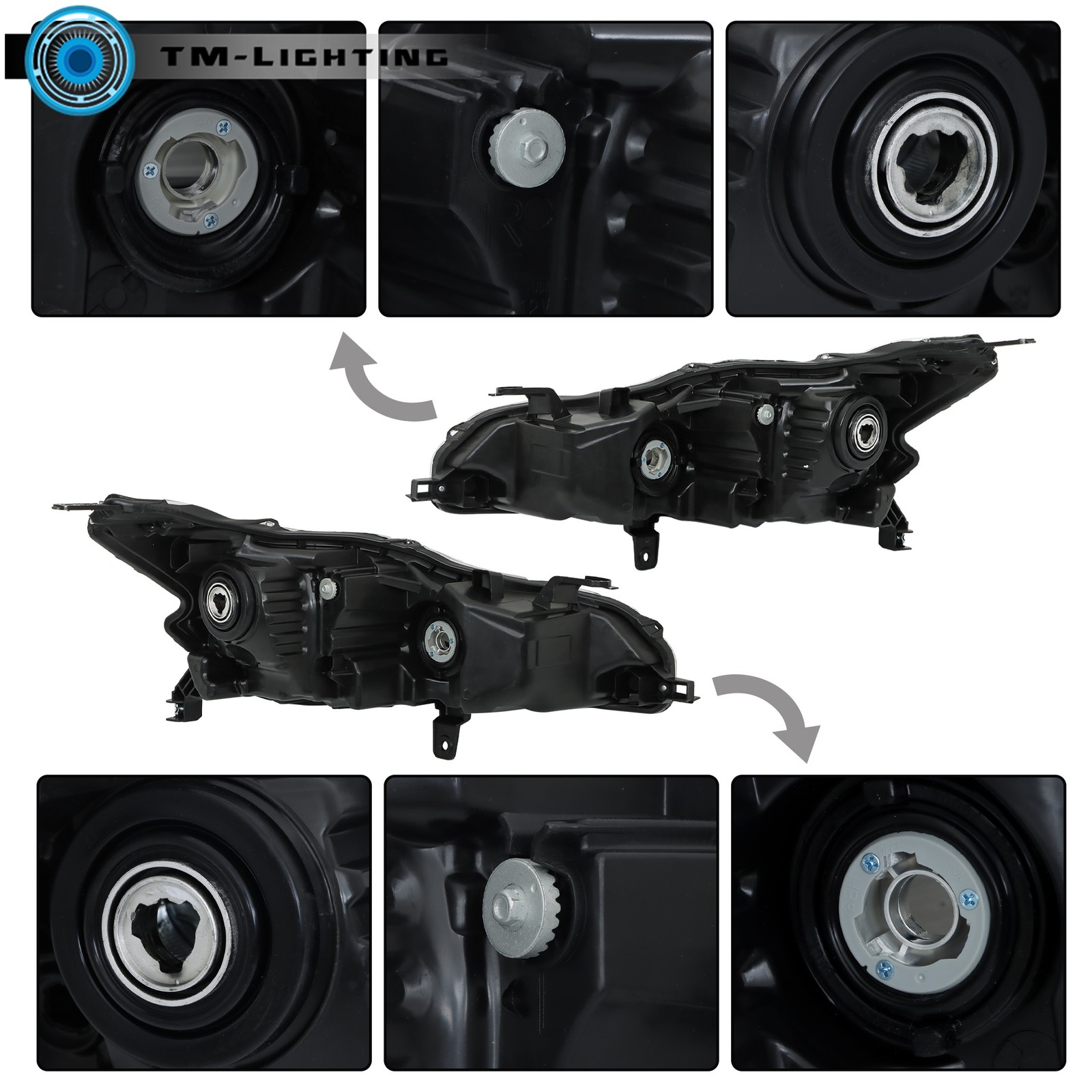 Headlights For 2019 2020 21 Nissan Altima Left+Right Halogen Projector Headlamps