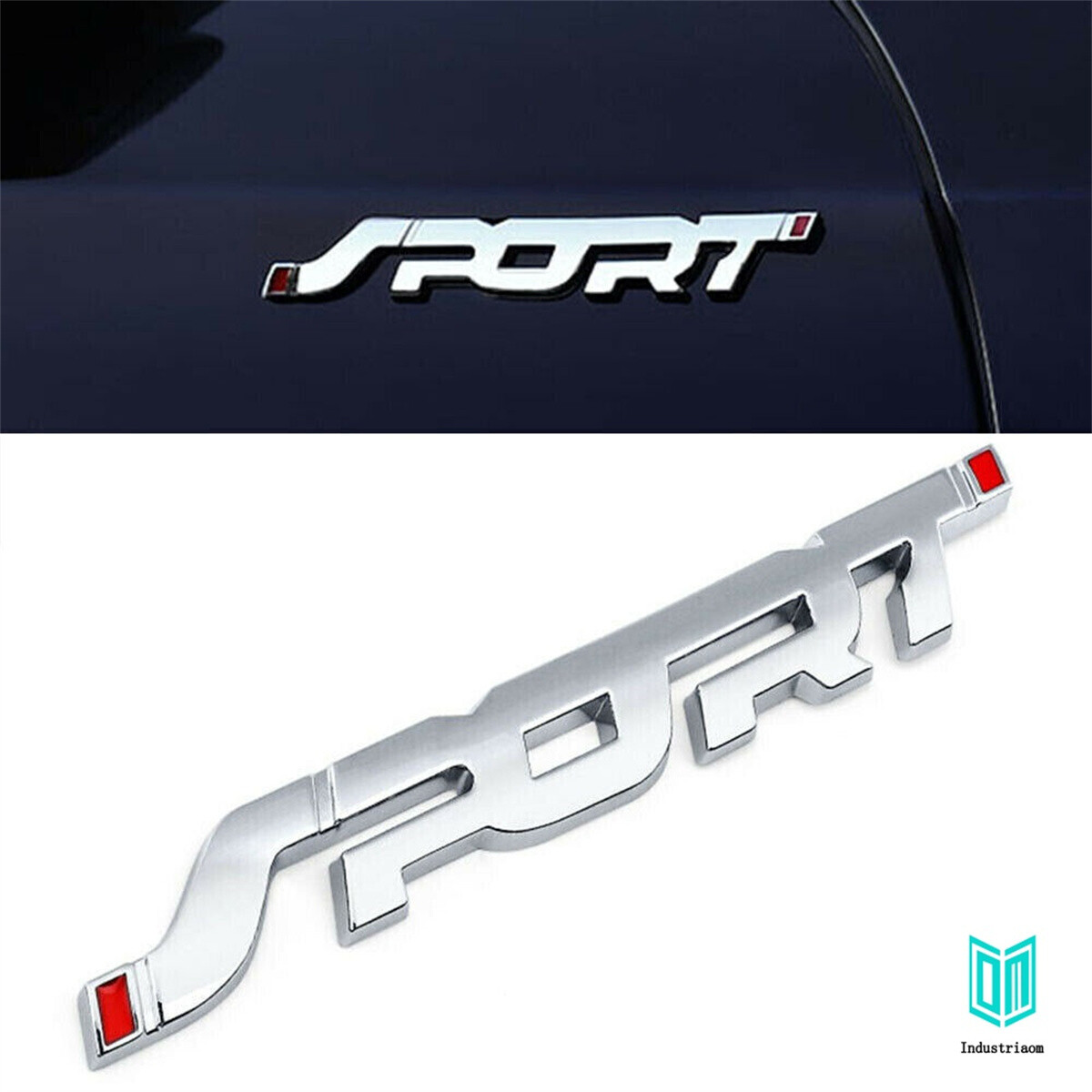 1Pcs 3D SPORT Logo Car Emblem Badge Sticker Trunk Bumper Decal Accessories