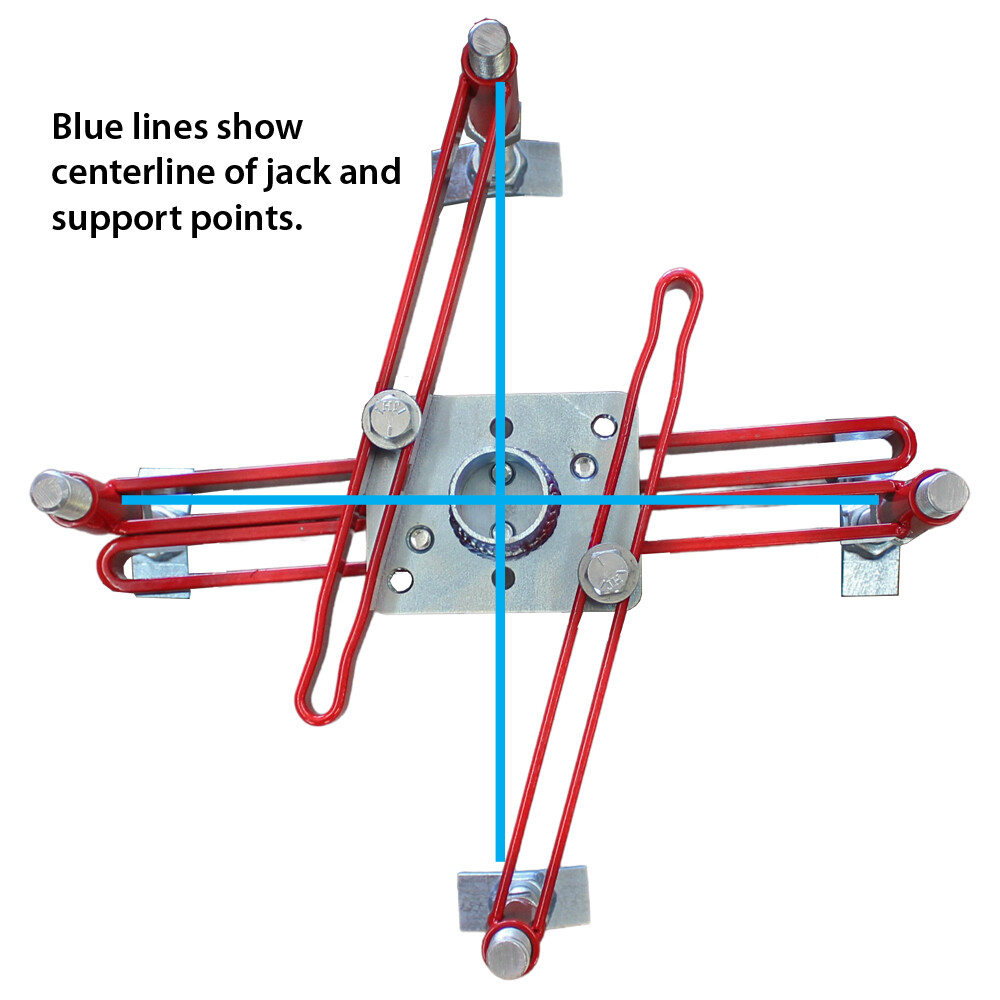 4-point Jack Adapter for Floor or Transmission Jack to lift axle, bumper, etc…