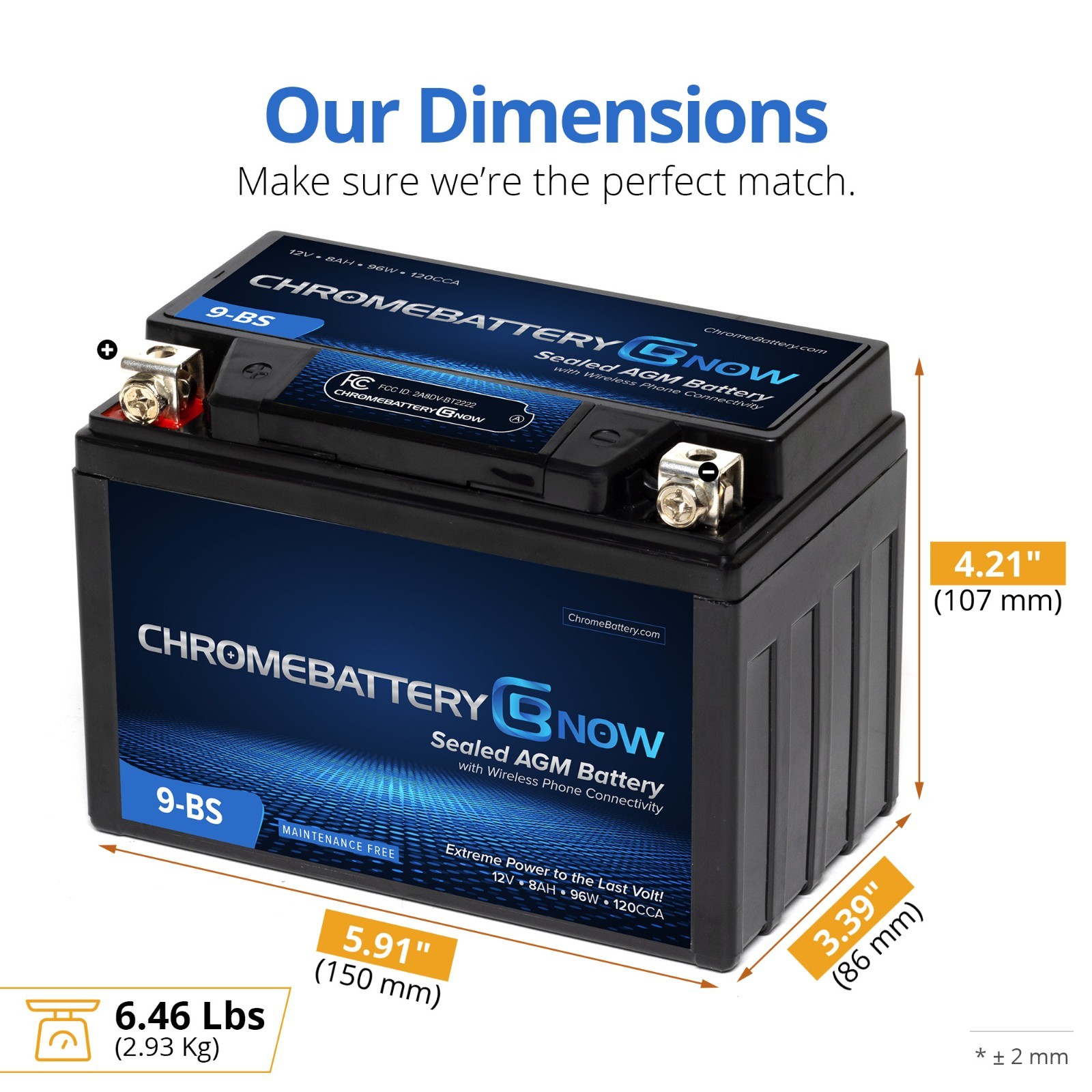YTX9-BS Bluetooth High Performance Motorcycle Battery