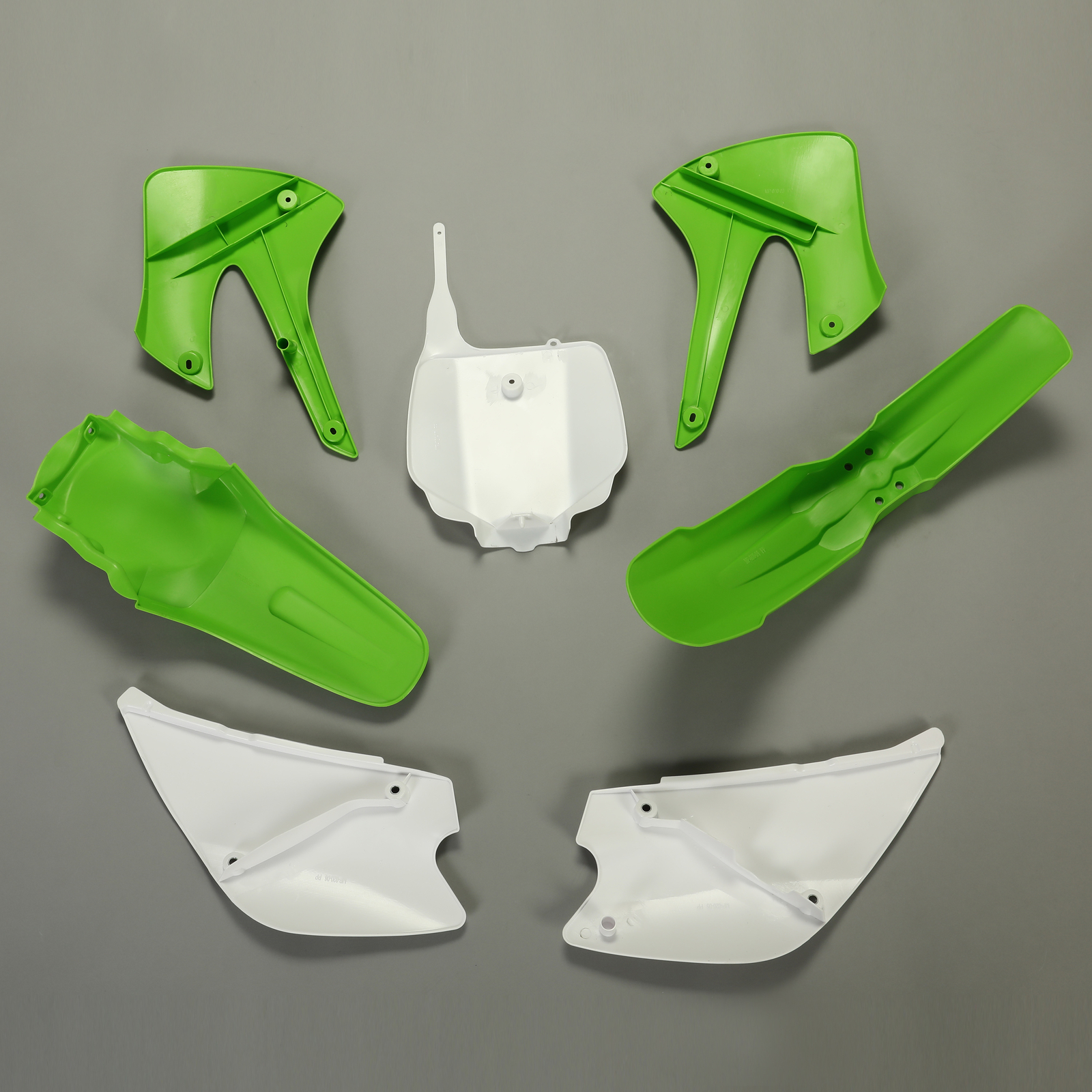 Restyled Plastic Body Kit For Kawasaki KX85 KX100 2001-2013 Green & White Colors