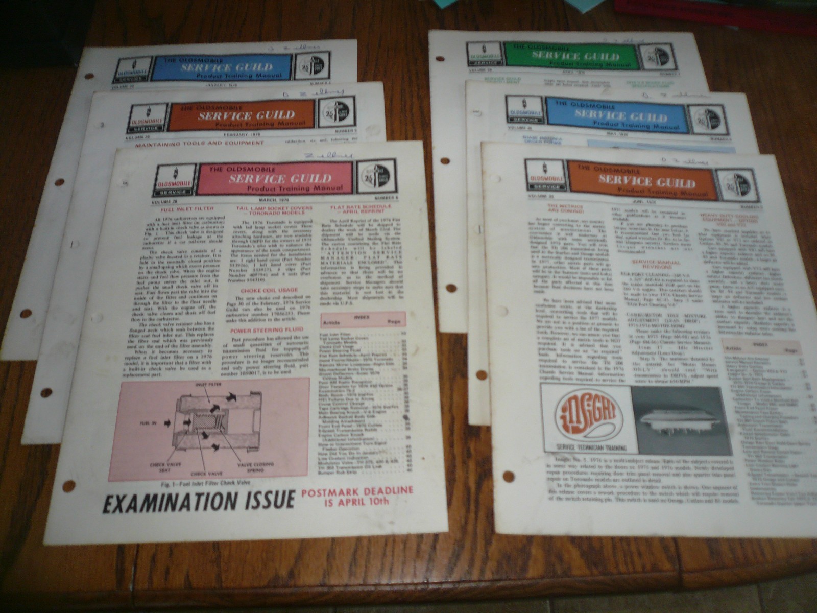 1976 Oldsmobile Service Guild Product Training Manual 6 Months – Jan – June
