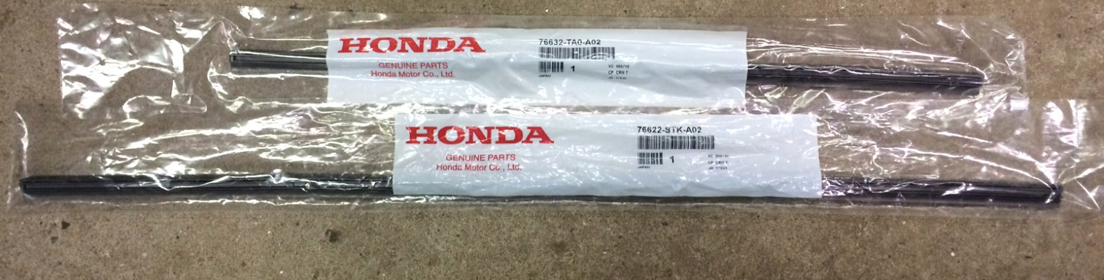 Genuine OEM Honda Accord 2dr 4dr Wiper Insert Pair Front 2013 – 2017 Inserts Set