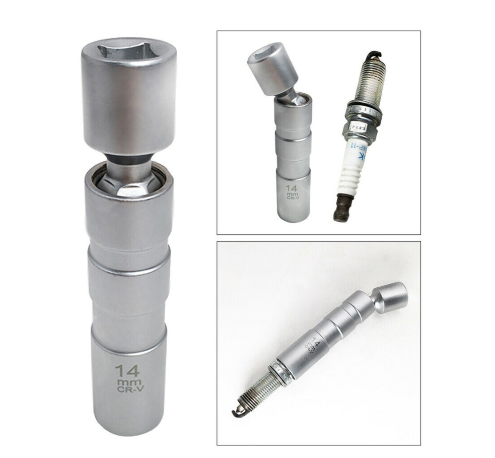 1X 14mm 3/8″ Drive Magnetic Chrome Vanadium Steel Spark Plug Sleeve Removal Tool