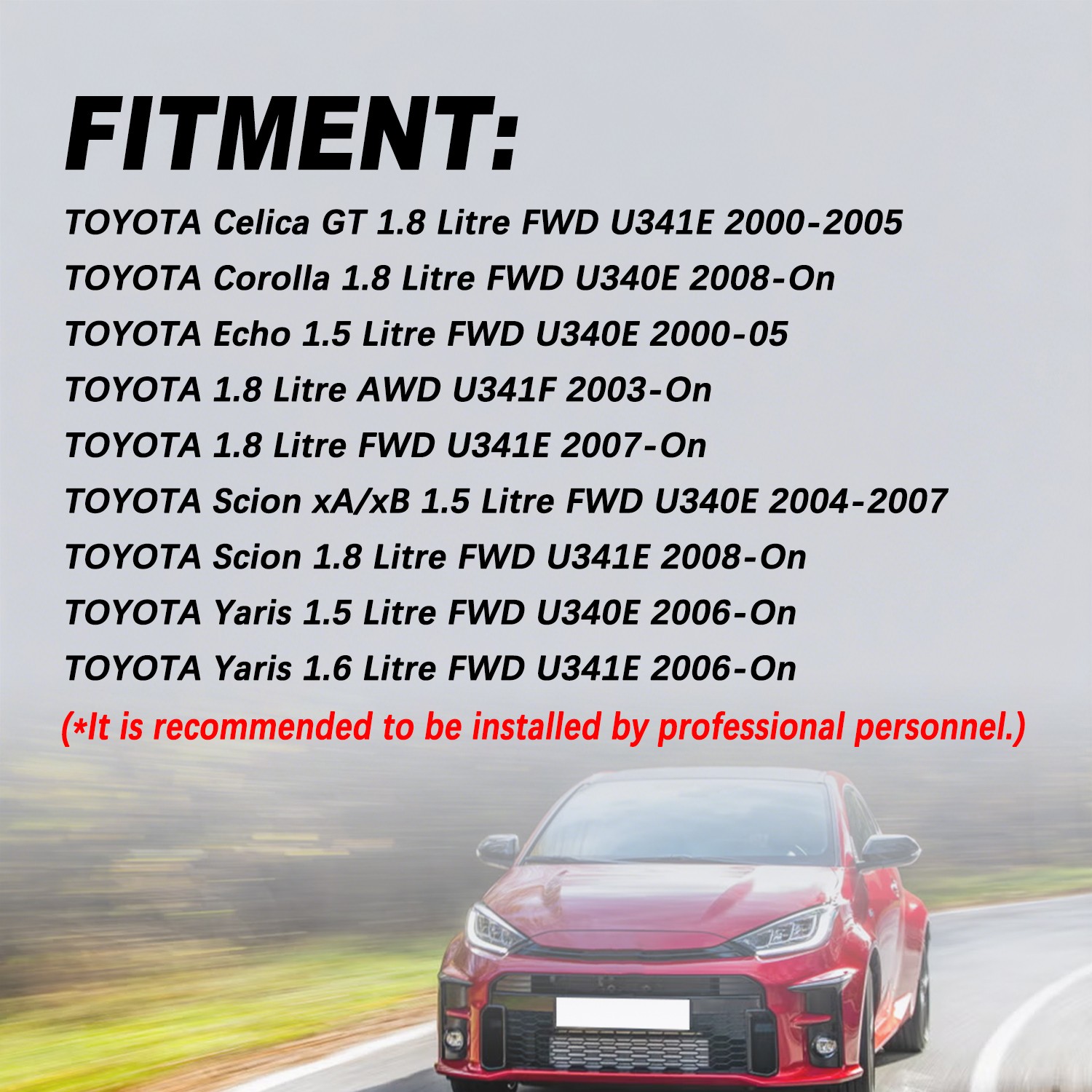 U340E U341E U341F TRANSMISSION VALVE BODY W/ SOLENOIDS TOYOTA COROLLA 1.8L 2008+