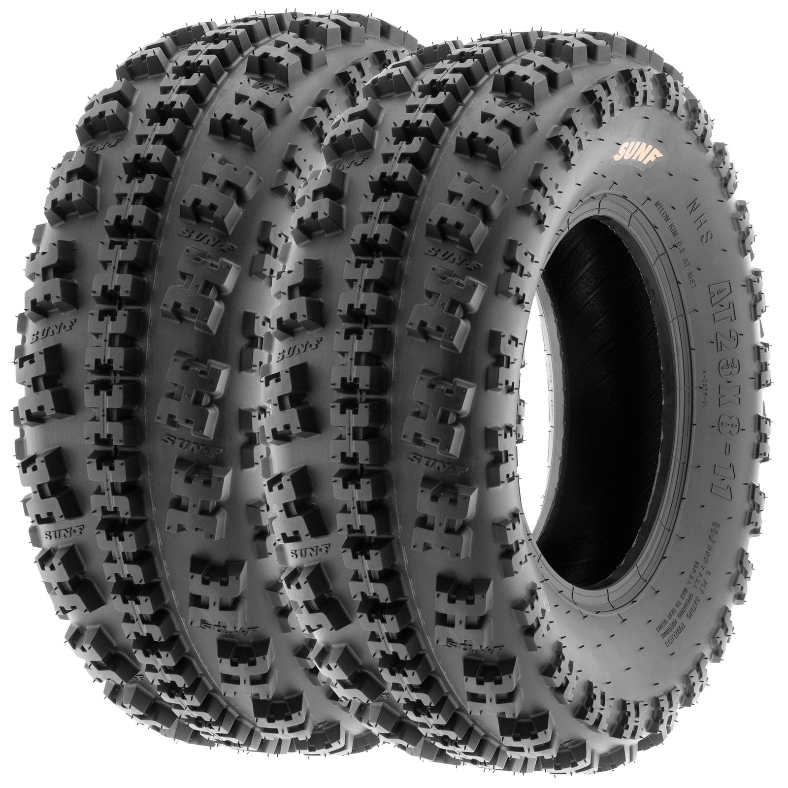 Set of 4, 21×7-10 & 20×10-9 Replacement ATV UTV Trail 6 Ply Tires A027 by SunF
