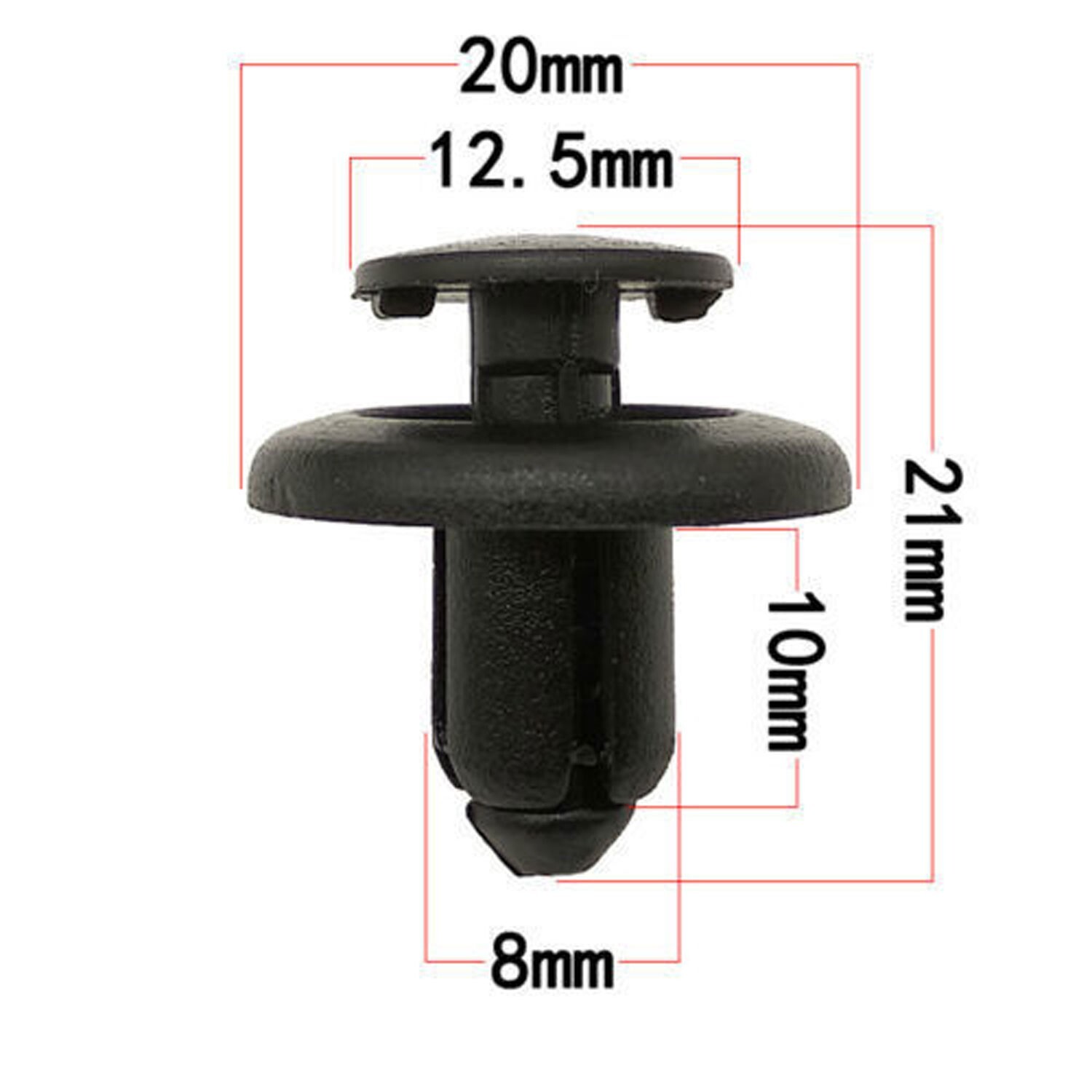 100pcs Bumper Clips FENDER TRIM Car Push Pin Rivet Fastener Retainer 9 8 7 6mm