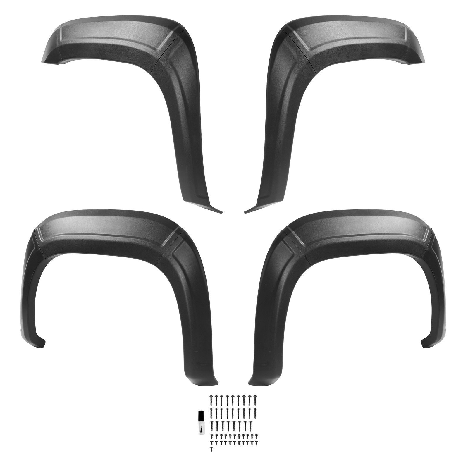 Front Rear Fender Flares Set Textured Black For 2007-2014 GMC Sierra