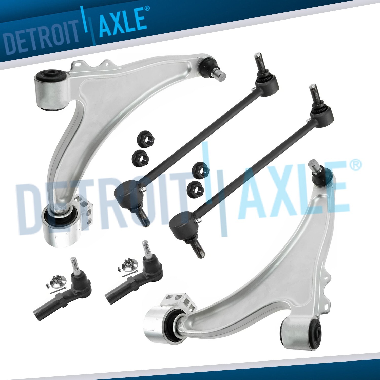 For Chevy Malibu LaCrosse Regal Front Lower Control Arms Sway Bars Tie Rods Kit