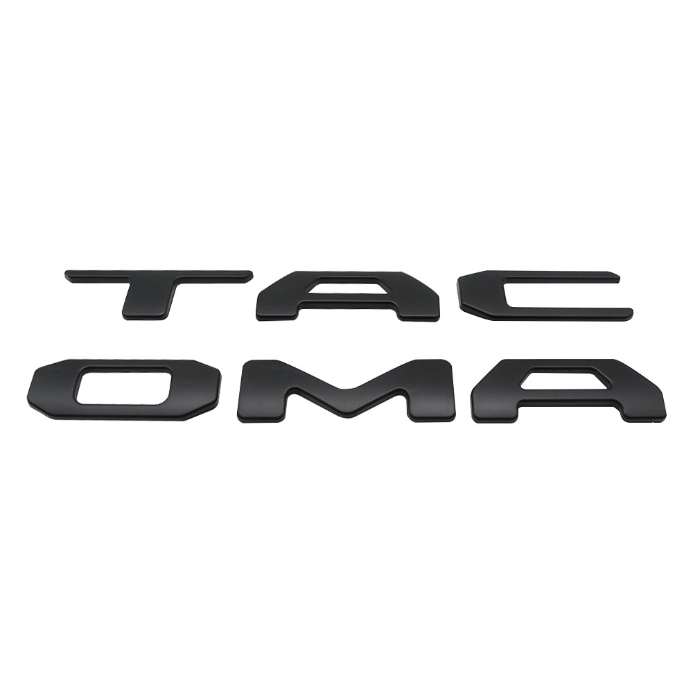 2024 2025 Tailgate Emblems For Tacoma Letter Accessories Matte Black 3D Thickend