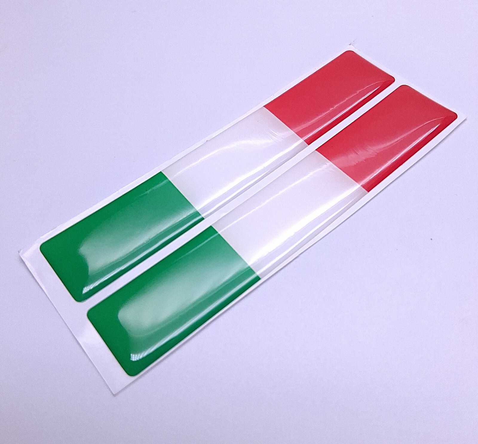 ITALY ITALIAN FLAG 3D EPOXY CAR EMBLEM SET (2) FLEXIBLE REFLECTIVE DURABLE