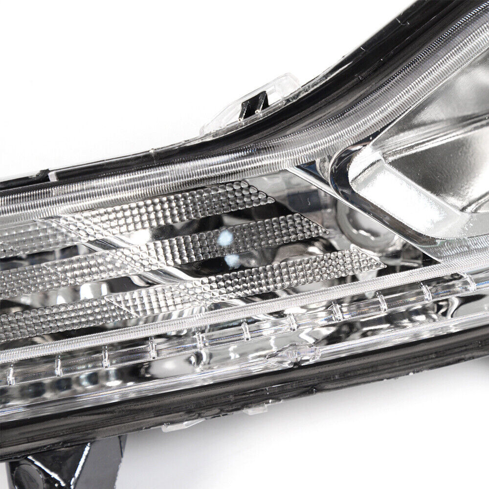 Left & Right Front Bumper Fog Lights Lamps w/Bulbs For 2013-2016 Ford Escape